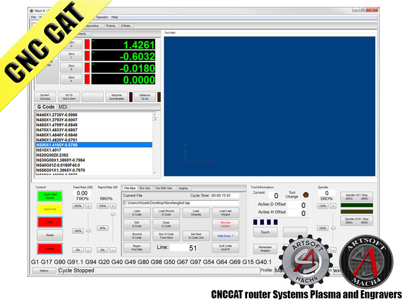 Mach4 CNC Λογισμικό (Hobby)